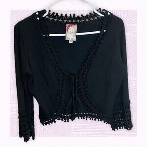 Yoana Baraschi black cropped cardigan sweater